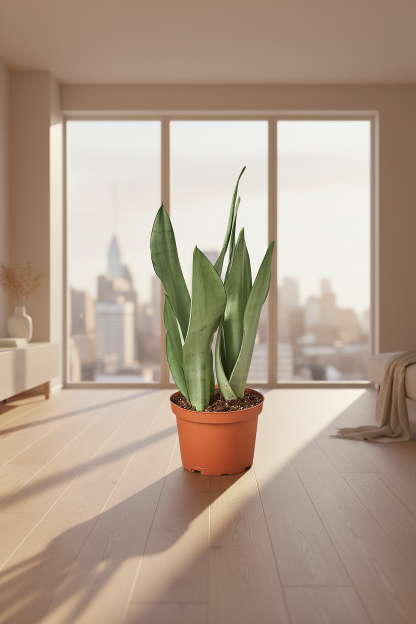 Snake Plant Moonshine, Sansevieria Trifasciata, Laurentii, 6" Plant, NURSERY POT ONLY